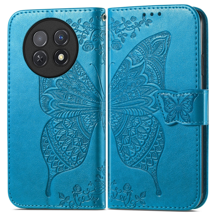 For Huawei Enjoy 60X Butterfly Love Flower Embossed Leather Phone Case(Blue) - Huawei Cases by PMC Jewellery | Online Shopping South Africa | PMC Jewellery