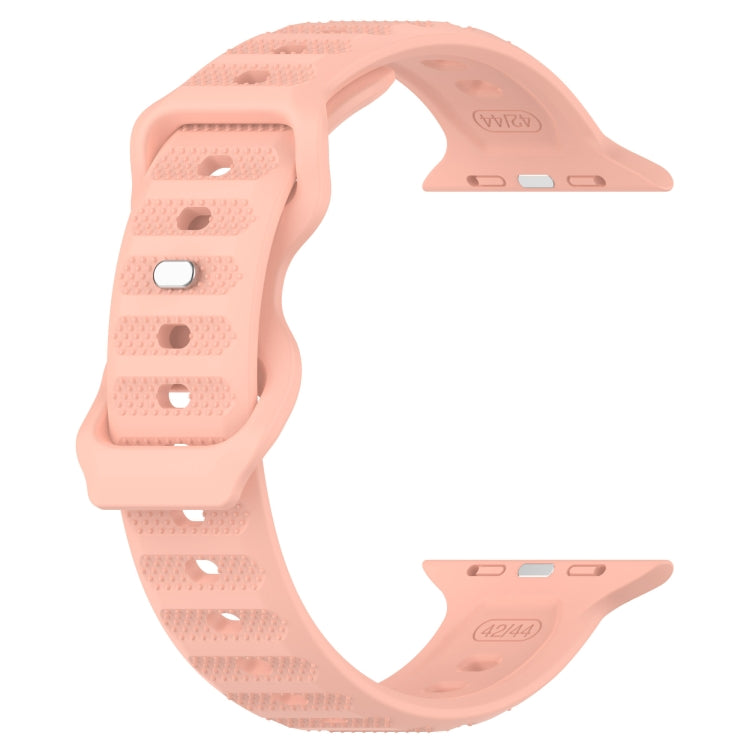 For Apple Watch 6 40mm Reverse Buckle Dot Texture Silicone Watch Band(Pink) - Watch Bands by PMC Jewellery | Online Shopping South Africa | PMC Jewellery