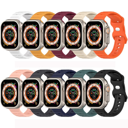 For Apple Watch 2 42mm Reverse Buckle Dot Texture Silicone Watch Band(Black) - Watch Bands by PMC Jewellery | Online Shopping South Africa | PMC Jewellery