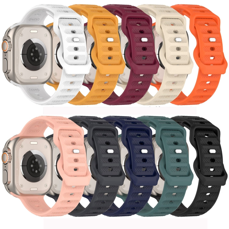 For Apple Watch 4 40mm Reverse Buckle Dot Texture Silicone Watch Band(Dark Gray) - Watch Bands by PMC TechLife | Online Shopping South Africa | PMC TechLife
