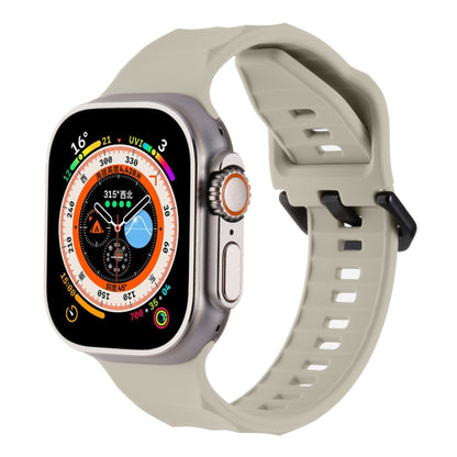 For Apple Watch 2 42mm Ripple Silicone Sports Watch Band(Starlight) - Watch Bands by PMC Jewellery | Online Shopping South Africa | PMC Jewellery