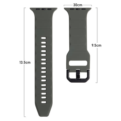 For Apple Watch 6 44mm Ripple Silicone Sports Watch Band(Brown) - Watch Bands by PMC Jewellery | Online Shopping South Africa | PMC Jewellery