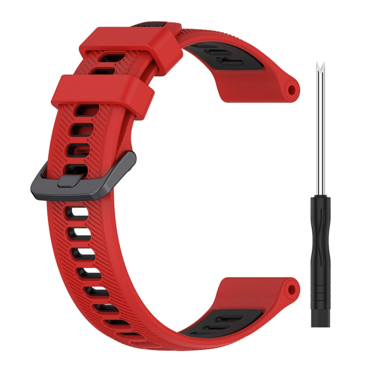 For Garmin Instinct 2 Solar Sports Two-Color Silicone Watch Band(Red+Black) - Watch Bands by PMC Jewellery | Online Shopping South Africa | PMC Jewellery