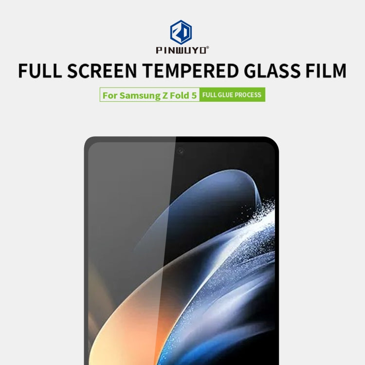 For Samsung Galaxy Z Fold5 PINWUYO 9H 2.5D Full Screen Tempered Glass Film(Black) - Galaxy Tempered Glass by PINWUYO | Online Shopping South Africa | PMC Jewellery | Buy Now Pay Later Mobicred