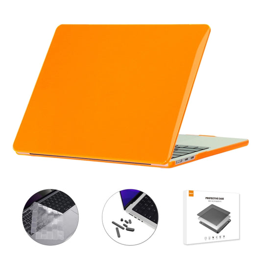 For MacBook Air 15.3 A2941 ENKAY US Version 3 in 1 Crystal Protective Case with TPU Keyboard Film & Anti-dust Plugs(Orange) - MacBook Air Cases by ENKAY | Online Shopping South Africa | PMC Jewellery