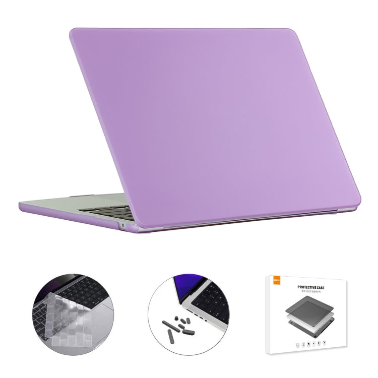 For MacBook Air 15.3 A2941 ENKAY US Version 3 in 1 Matte Protective Case with TPU Keyboard Film & Anti-dust Plugs(Purple) - MacBook Air Cases by ENKAY | Online Shopping South Africa | PMC Jewellery