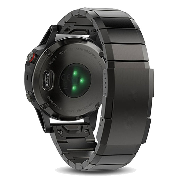 Compatible with Garmin Compatible witherunner 935 22mm Titanium Alloy Quick Release Watch Band(Black) - Watch Bands by PMC TechLife | Online Shopping South Africa | PMC TechLife | Buy Now Pay Later Mobicred
