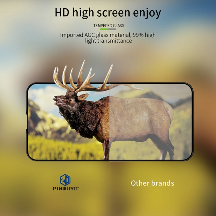 For iPhone 15 Plus PINWUYO 9H 3D Curved Full Screen Explosion-proof Tempered Glass Film(Black) - iPhone 15 Plus Tempered Glass by PINWUYO | Online Shopping South Africa | PMC TechLife | Buy Now Pay Later Mobicred