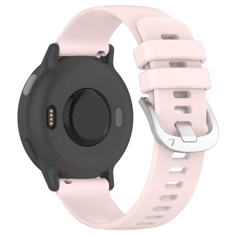 Compatible with Garmin Approach S40 Liquid Glossy Silver Buckle Silicone Watch Band(Pink) - Watch Bands by PMC TechLife | Online Shopping South Africa | PMC TechLife | Buy Now Pay Later Mobicred