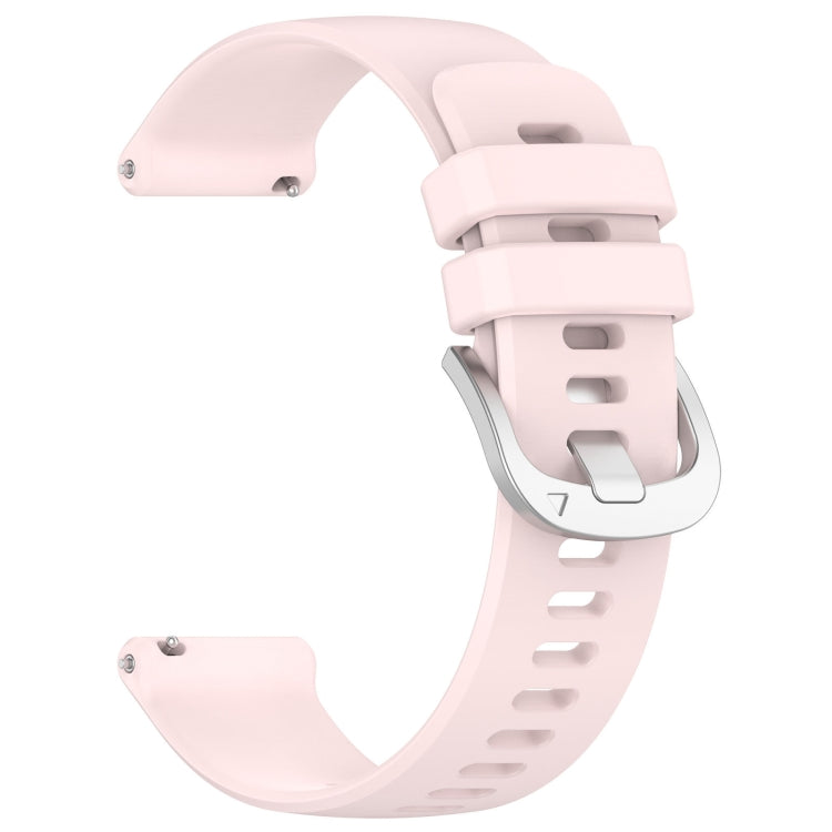 Compatible with Garmin Approach S40 Liquid Glossy Silver Buckle Silicone Watch Band(Pink) - Watch Bands by PMC TechLife | Online Shopping South Africa | PMC TechLife | Buy Now Pay Later Mobicred