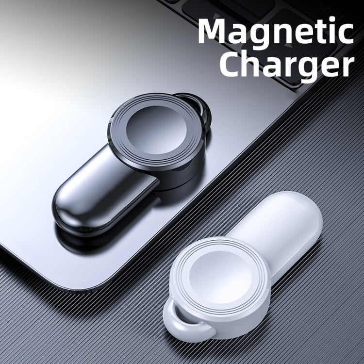 For Apple Watch Aluminum USB Watch Wireless Charger(White) - Charger / Holder by PMC TechLife | Online Shopping South Africa | PMC TechLife
