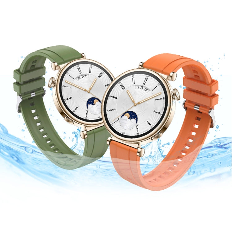 For Huawei Watch 4 Pro Tire Pattern Silver Buckle Silicone Watch Band(Light Gray) - free shipping - PMC TechLife - Order now!
