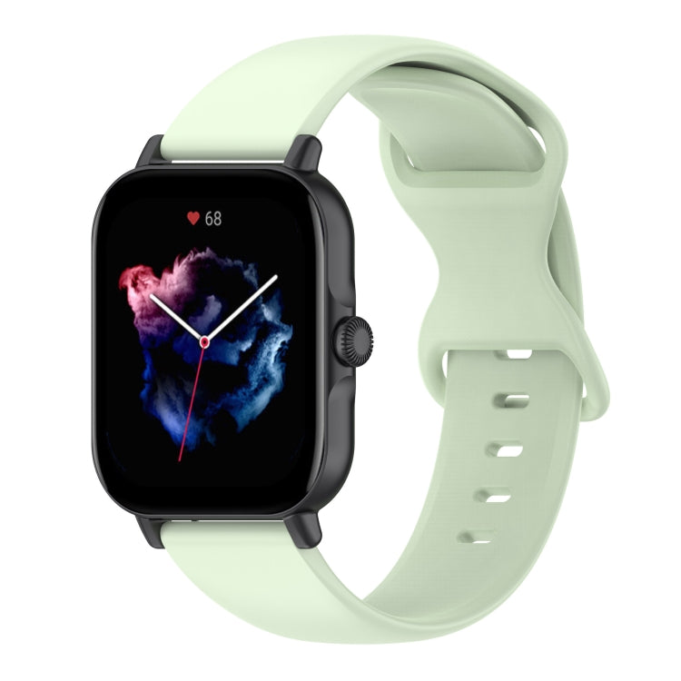 For Amazfit Active L Butterfly 8-shaped Buckle Silicone Watch Band(Green) - Watch Bands by PMC TechLife | Online Shopping South Africa | PMC TechLife
