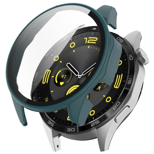 For Huawei Watch GT4 46mm PC+Tempered Glass Integrated Smart Watch Case(Green) - Watch Cases by PMC Jewellery | Online Shopping South Africa | PMC Jewellery