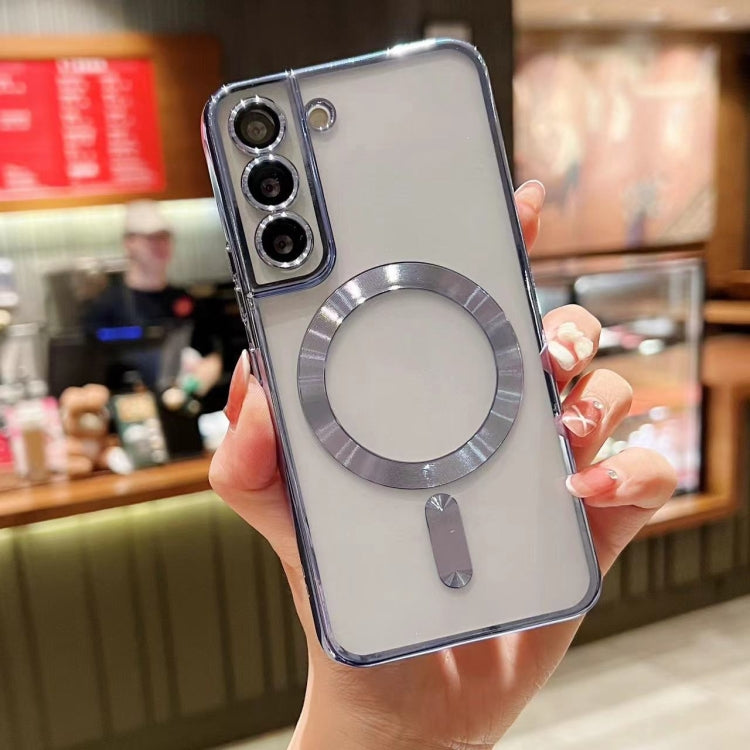 For Samsung Galaxy S21 FE 5G MagSafe Electroplating TPU Phone Case(Sierra Blue) - Galaxy Phone Cases by PMC TechLife | Online Shopping South Africa | PMC TechLife