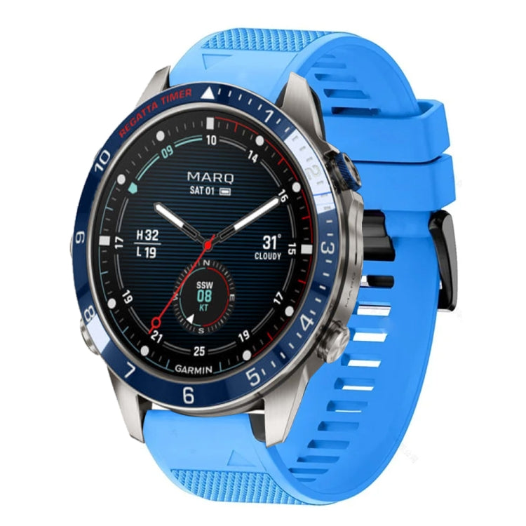 Compatible with Garmin MARQ Captain Gen 2 22mm Quick Release Silicone Watch Band(Sky Blue) - free shipping - PMC TechLife - Order now!