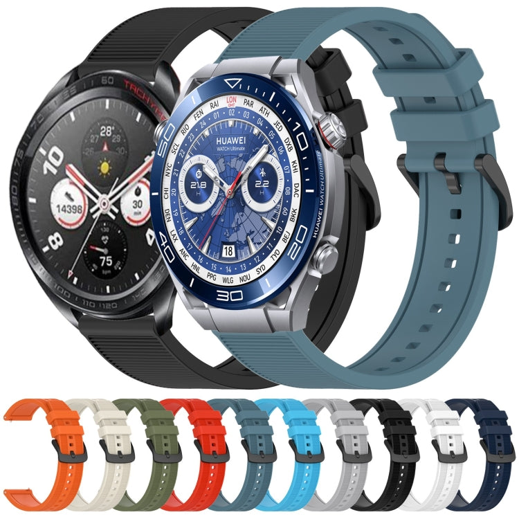 For Honor Magic Watch 2 46mm 22mm Textured Silicone Solid Color Watch Band(Orange) - free shipping - PMC TechLife - Order now!