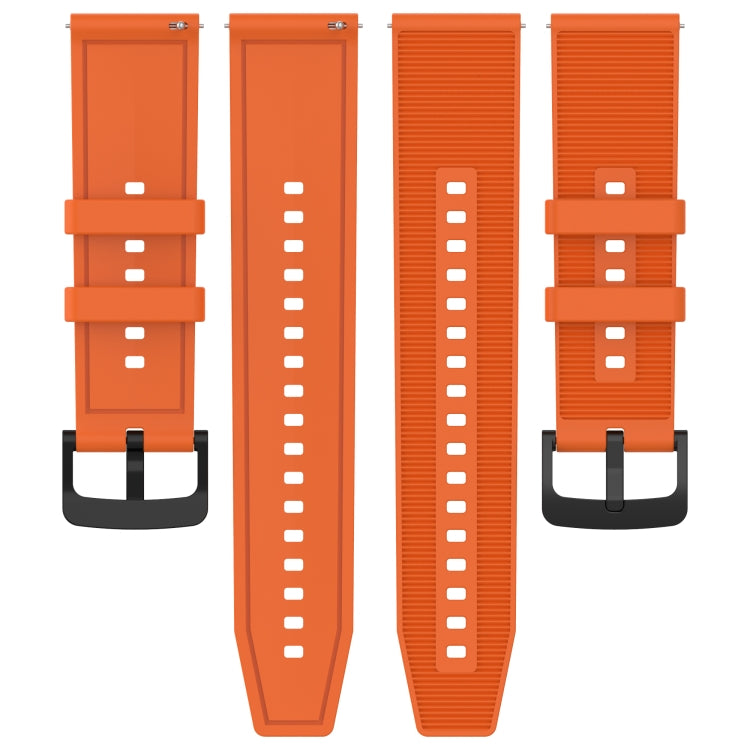 For Huawei Watch GT3 46mm 22mm Textured Silicone Solid Color Watch Band(Orange) - Watch Bands by PMC TechLife | Online Shopping South Africa | PMC TechLife