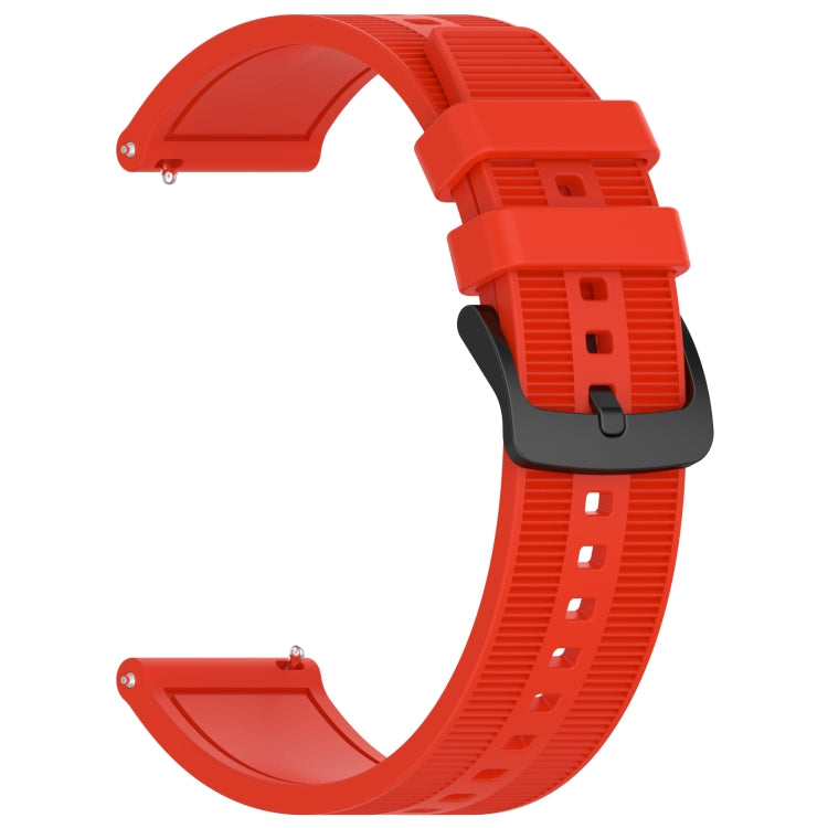 For Xiaomi MI Watch Color 22mm Textured Silicone Solid Color Watch Band(Red) - Watch Bands by PMC TechLife | Online Shopping South Africa | PMC TechLife | Buy Now Pay Later Mobicred