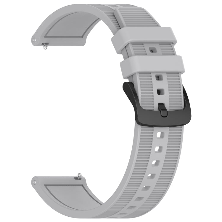 For Xiaomi Haylou GST LS09B 22mm Textured Silicone Solid Color Watch Band(Grey) - Watch Bands by PMC TechLife | Online Shopping South Africa | PMC TechLife | Buy Now Pay Later Mobicred