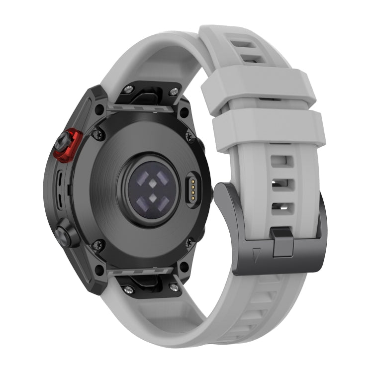 Compatible with Garmin Instinct 2 / Instinct Solid Color Black Buckle Silicone Quick Release Watch Band(Gray) - free shipping - PMC TechLife - Order now!