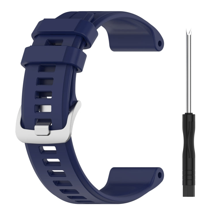 Compatible with Garmin Compatible witherunner 965 22mm Solid Color Silicone Watch Band(Midnight Blue) - free shipping - PMC TechLife - Order now!