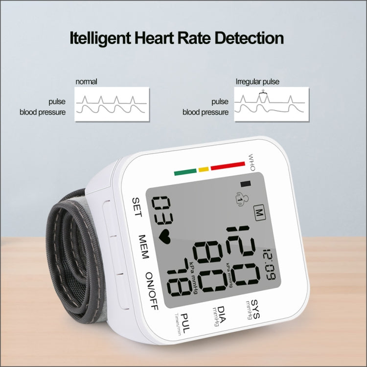 RZ204 Automatic Digital Wrist Cuff Blood Pressure Monitor Heart Beat LCD Digital Wrist Watch - Sphygmomanometer by PMC Jewellery | Online Shopping South Africa | PMC Jewellery