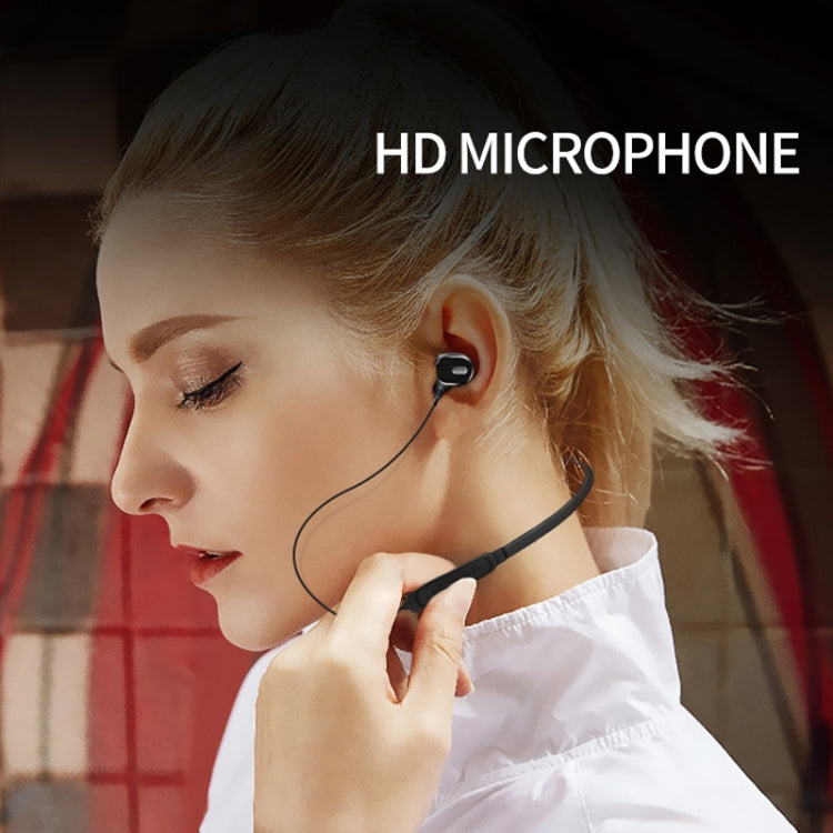 DM-22 Magnetic Bluetooth Earphone DM-22 Neckband Sport headset with Mic Wireless Handsfree Earphoness(White) - Neck-mounted Earphone by PMC Jewellery | Online Shopping South Africa | PMC Jewellery