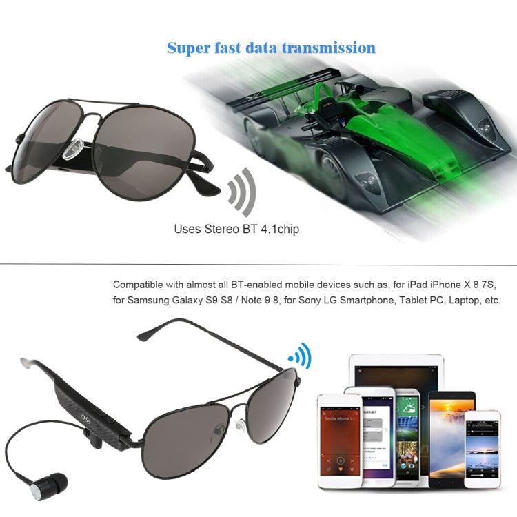 Y88 Wireless Earphone Bluetooth Headset Sunglasses Music Headphones Smart Glasses Earbud Hands-free with Mic - Bluetooth Earphone by PMC Jewellery | Online Shopping South Africa | PMC Jewellery