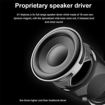 M1 Mini Bluetooth Subwoofer Speaker Portable Aluminium Alloy Wireless TWS Bluetooth, Support Handfree Call(Ceramic Black) - Mini Speaker by PMC Jewellery | Online Shopping South Africa | PMC Jewellery