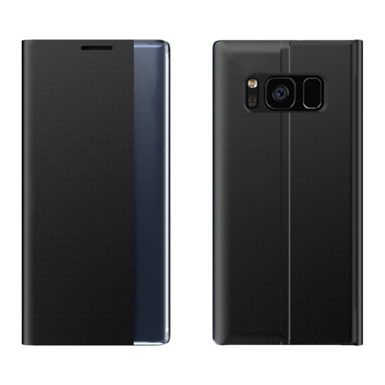 For Samsung Galaxy S10 Plus Plain Texture Cloth Attraction Flip Holder Leather Phone Case(Black) - Galaxy Phone Cases by PMC TechLife | Online Shopping South Africa | PMC TechLife | Buy Now Pay Later Mobicred