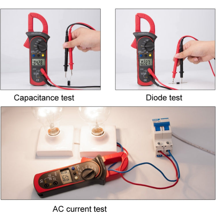 ANENG ST201 AC And DC Digital Clamp Multimeter Voltage And Current Measuring Instrument Tester(Red) - free shipping - PMC TechLife - Order now!