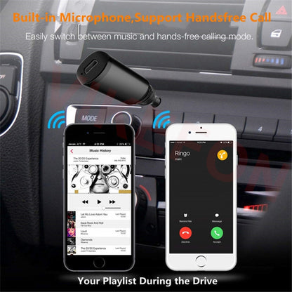 2 in 1 Car Hands-free Bluetooth Adapter 5.0 Bluetooth Receiver One To Two, Supports APTX / APTX LL - Audio Receiver Transmitter by PMC Jewellery | Online Shopping South Africa | PMC Jewellery