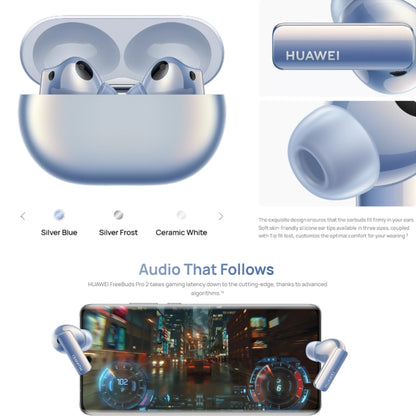 Original HUAWEI FreeBuds Pro 2 Wireless Bluetooth Headphones Active Noise Cancelling In-Ear Music Headphones(Blue) - Bluetooth Earphone by Huawei | Online Shopping South Africa | PMC Jewellery