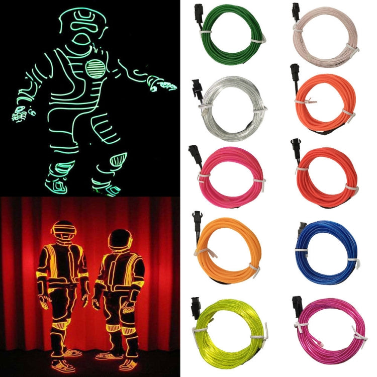 Flexible LED Light EL Wire String Strip Rope Glow Decor Neon Lamp USB Controlle 3M Energy Saving Mask Glasses Glow Line F277(Blue Light) - Laser Stage Lighting by PMC Jewellery | Online Shopping South Africa | PMC Jewellery