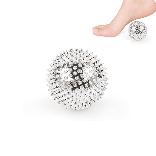 1 Pair Magnetic Massage Ball Relax Muscle Finger Plantar Pressure Massage Stab Ball, Size:3.2cm(Silver) - Massage & Relaxation by PMC Jewellery | Online Shopping South Africa | PMC Jewellery