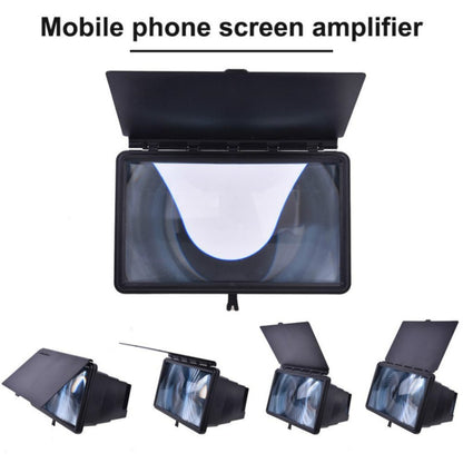 12 inch Anti-reflective Mobile Phone Magnifier Large Screen Projector 3D HD Video Amplifier(Black) - Screen Magnifier by PMC Jewellery | Online Shopping South Africa | PMC Jewellery