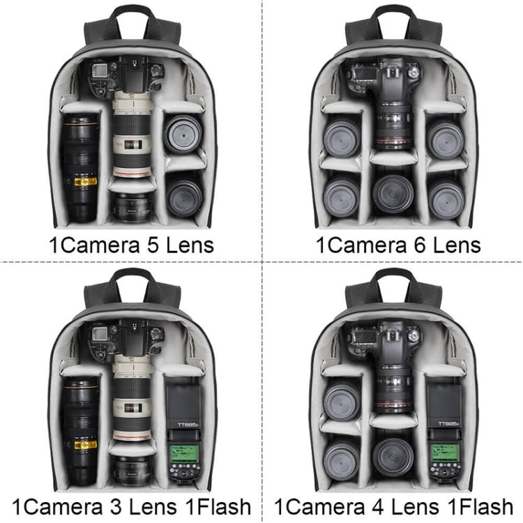 CADeN Shoulder Digital Camera Bag Outdoor Nylon Photography Backpack(Black Small Bag) - Backpack by CADeN | Online Shopping South Africa | PMC TechLife | Buy Now Pay Later Mobicred