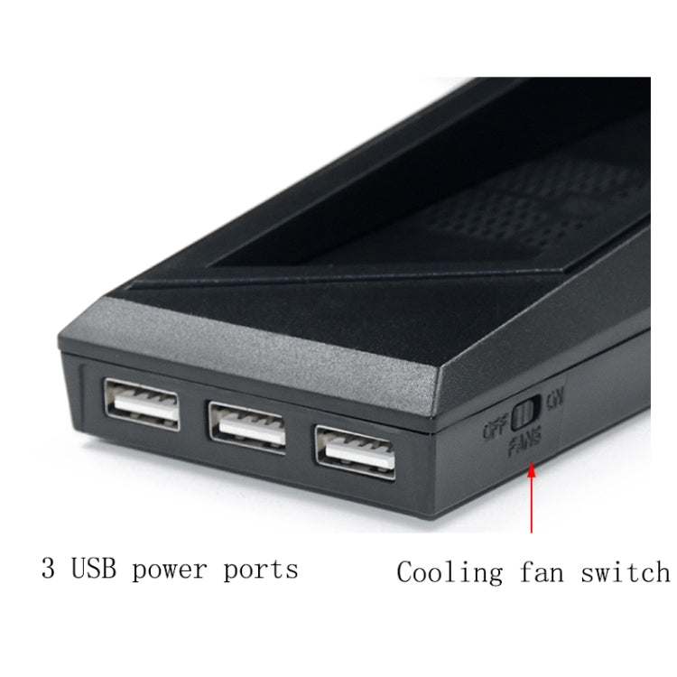 Game Console Radiator And Dual Handle Charging Base For PS4 / PS4 Slim(Black) - Holder by PMC TechLife | Online Shopping South Africa | PMC TechLife