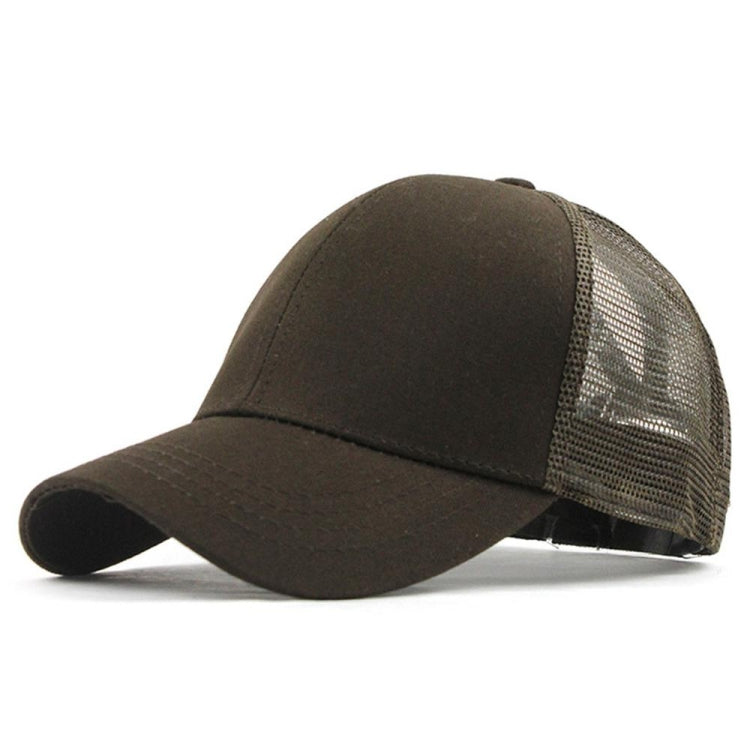 Summer Cotton Mesh Opening Ponytail Hat Sunscreen Baseball Cap, Specification:No Mark(Grey) - Peaked Cap by PMC Jewellery | Online Shopping South Africa | PMC Jewellery