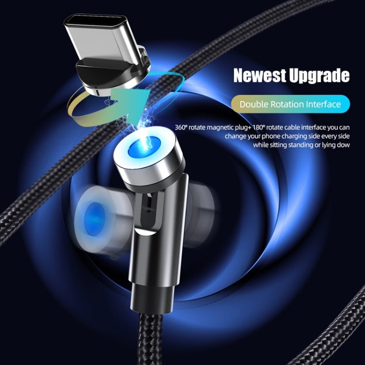 CC56 8Pin Magnetic Interface Dust Plug Rotating Data Charging Cable, Cbale Length: 2m(Black) - Charging Cable & Head by PMC TechLife | Online Shopping South Africa | PMC TechLife