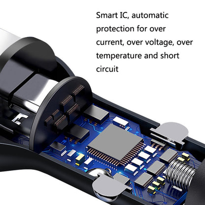 QIAKEY QK505 Dual Ports Fast Charge Car Charger(Black) - Car Charger by QIAKEY | Online Shopping South Africa | PMC Jewellery