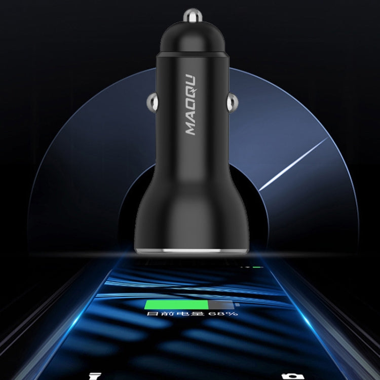 QIAKEY QK789 Dual Ports Fast Charge Car Charger(Black) - Car Charger by QIAKEY | Online Shopping South Africa | PMC Jewellery