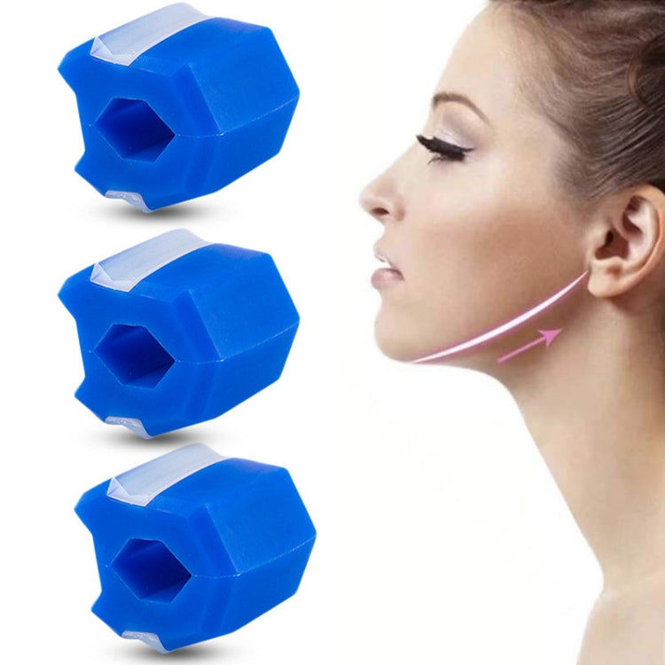 3PCS 6th Generation Masseter Ball Mandibular Trainer Facial Muscle Trainer Silicone Face-Lifting Device(Blue) - Corrector by PMC Jewellery | Online Shopping South Africa | PMC Jewellery