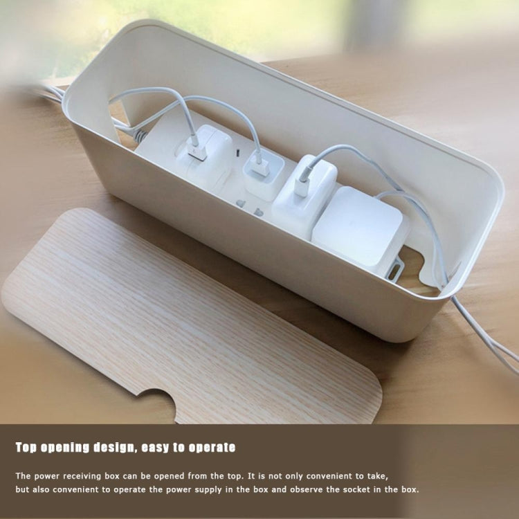 Power Cable Storage Box Case Anti-dust Charger Socket Organizer Desktop Network Line Storage Bin(White) - free shipping - PMC TechLife - Order now!