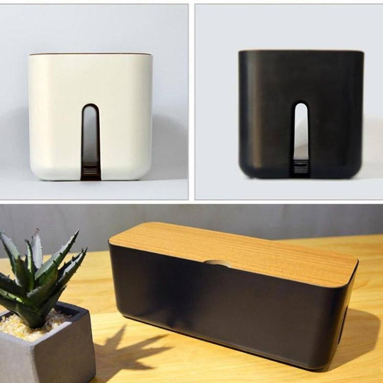 Power Cable Storage Box Case Anti-dust Charger Socket Organizer Desktop Network Line Storage Bin(White) - free shipping - PMC TechLife - Order now!