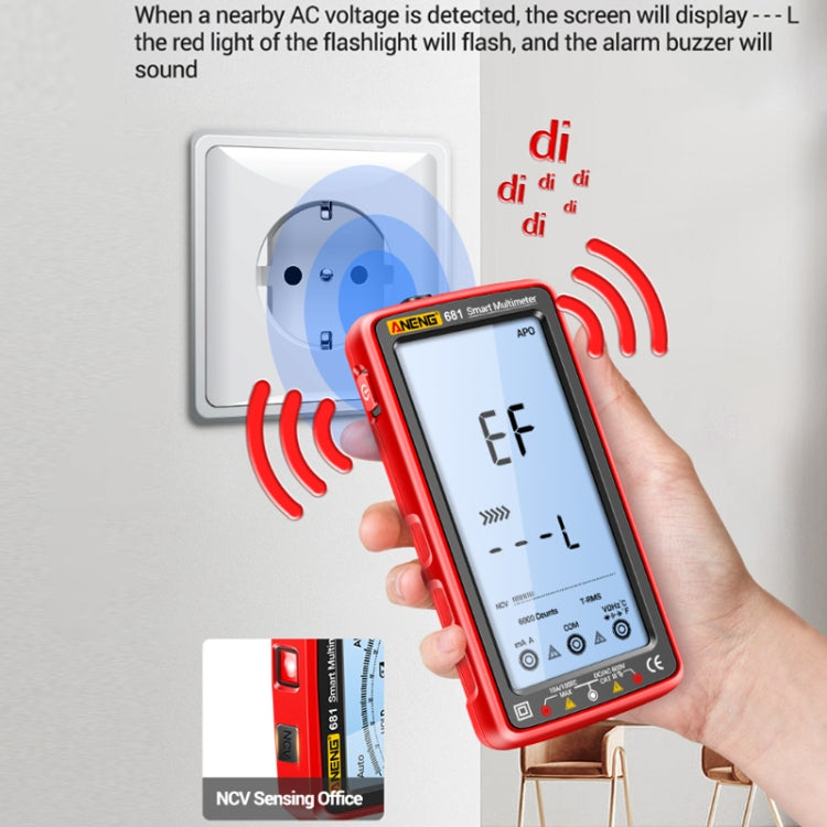 ANENG 681 LCD Digital Display Screen Smart Automatic Range Rechargeable Multimeter(Red) - free shipping - PMC TechLife - Order now!