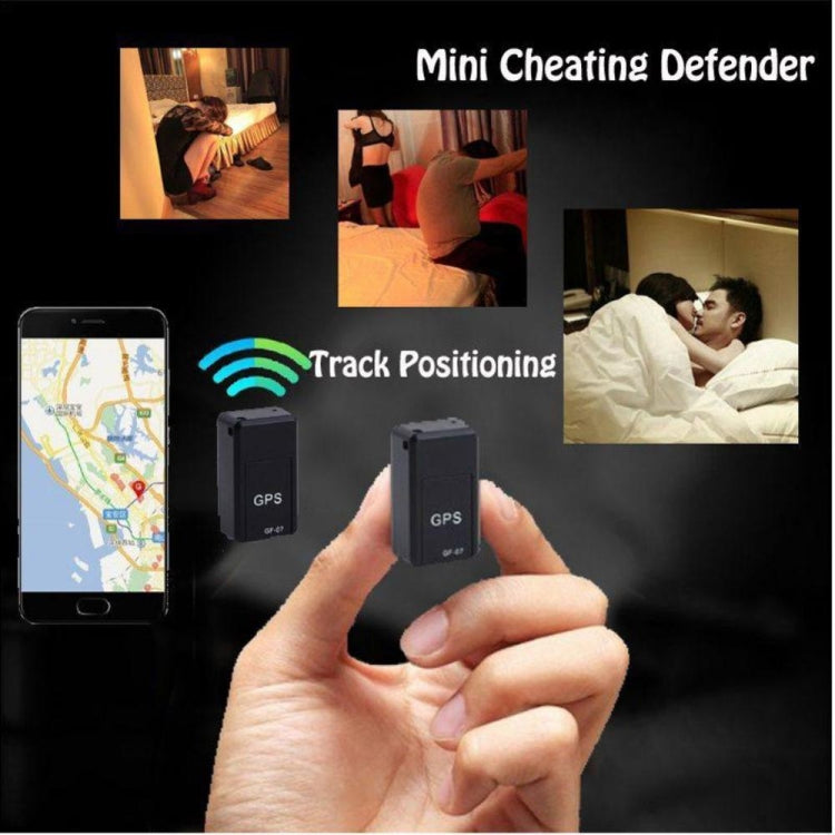 GF07 Locator Mini GPS Tracking Strong Magnetic Positioning Adsorption Anti Lost Device Voice Control Recordable(Black) - Personal Tracker by PMC Jewellery | Online Shopping South Africa | PMC Jewellery