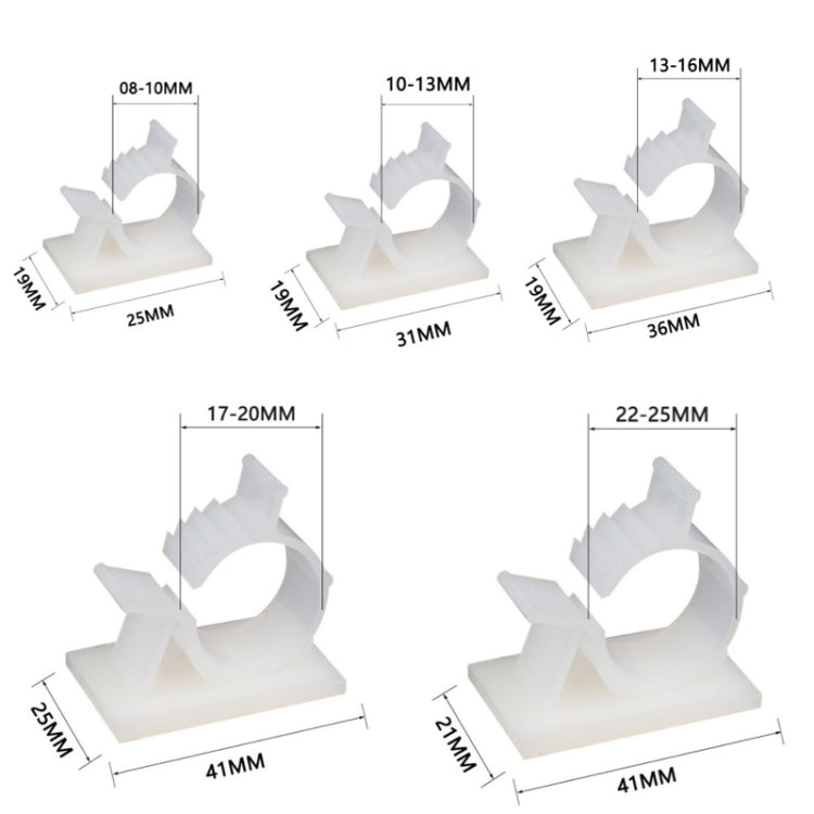 100 PCS Y-2225 Adjustable Self-Adhesive Wire Fixing Cable Organizer(White) - Cable Organizer by PMC Jewellery | Online Shopping South Africa | PMC Jewellery