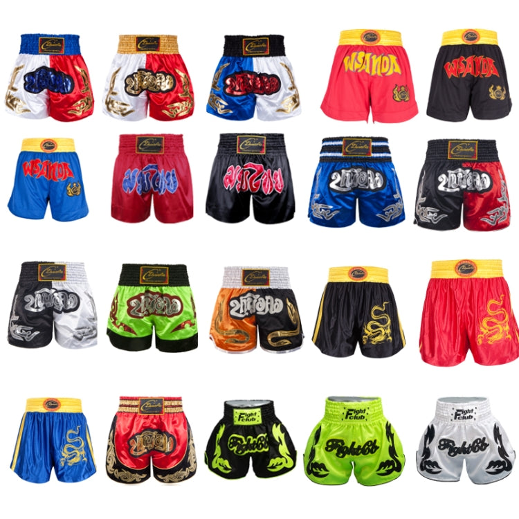 ZhuoAo Muay Thai/Boxing/Sanshou/Fighting Shorts for Men and Women, Size:XS(Blue Waist Stitching) - Sportswear by ZhuoAo | Online Shopping South Africa | PMC Jewellery